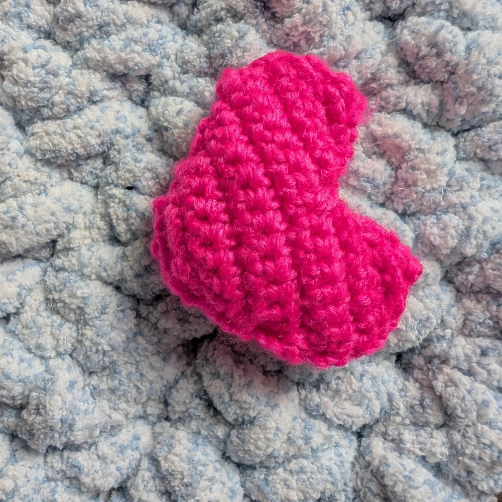 Handmade Pink Heart Plush